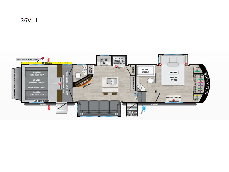 2024 Alliance Rv Valor 36V11 in