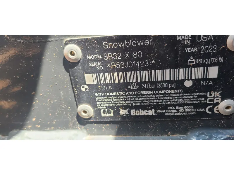2023 Bobcat Snowblower-32X80