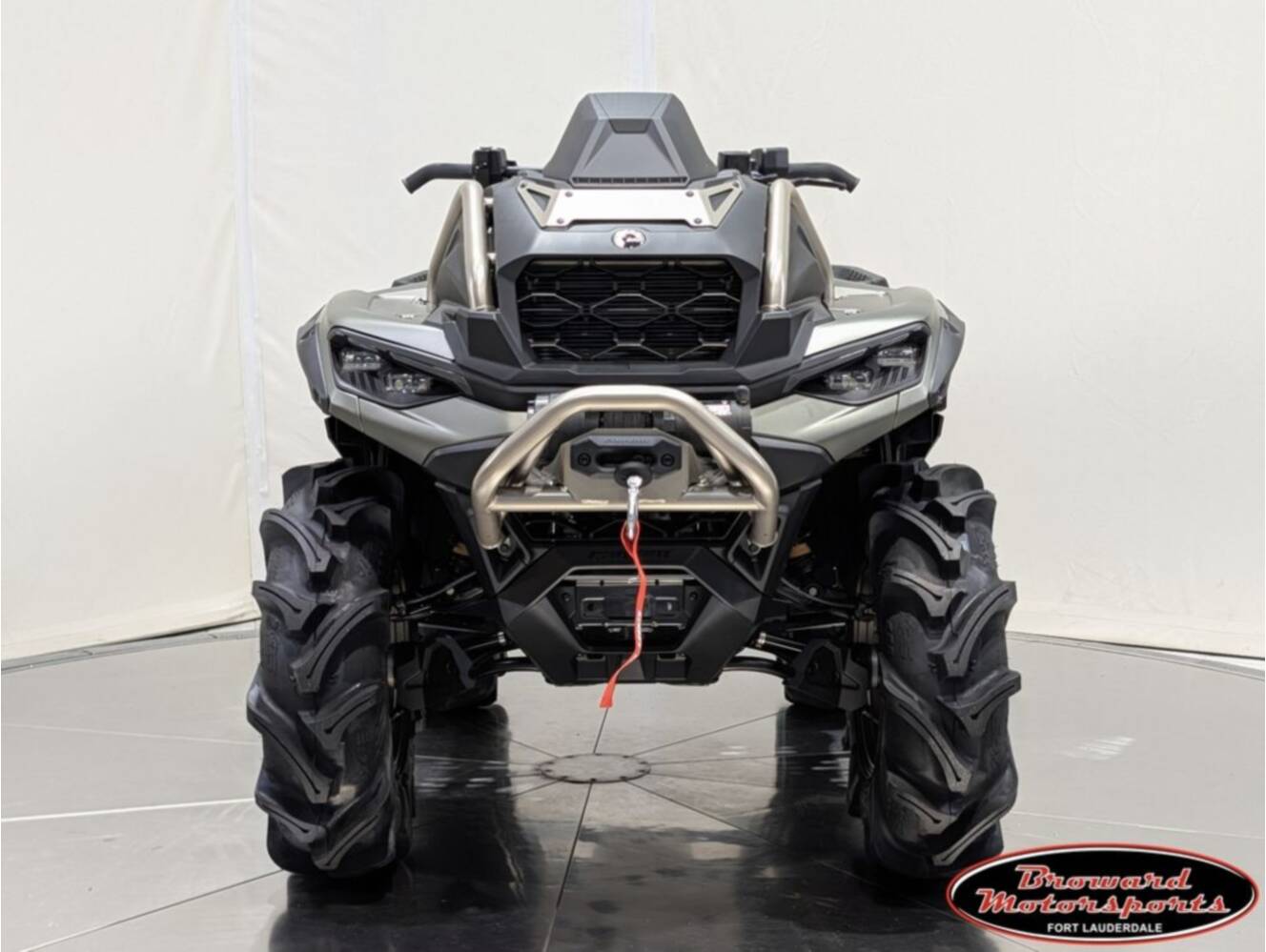 A photo of this 2026 Can-Am Outlander X mr 1000R Loft Green Satin