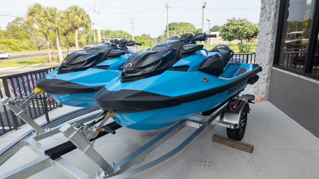 2026 Sea-Doo RXP-X 325 Tech, BRP Premium A, iBR Gulfstream Blue P Two Seater PWC boat
