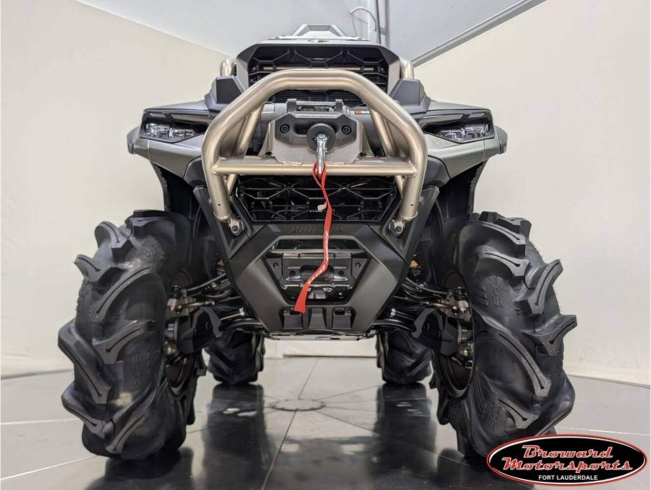 A photo of this 2026 Can-Am Outlander X mr 1000R Loft Green Satin