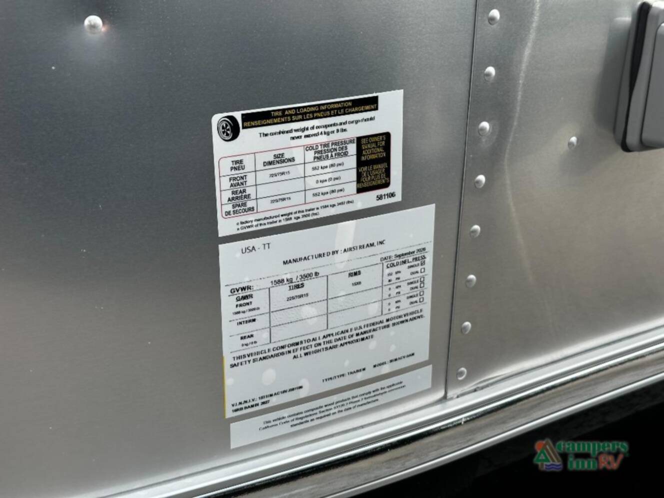 A photo of this 2027 Airstream Bambi 16RB