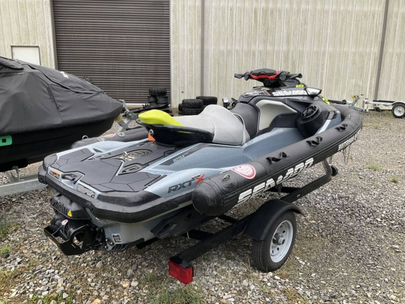 A photo of this 2024 Sea-Doo RXT®-X® 325 Ice Metal/MantaGreen