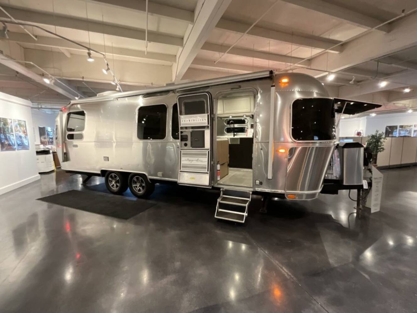 A photo of this 2023 Airstream Pottery Barn 28RBQ
