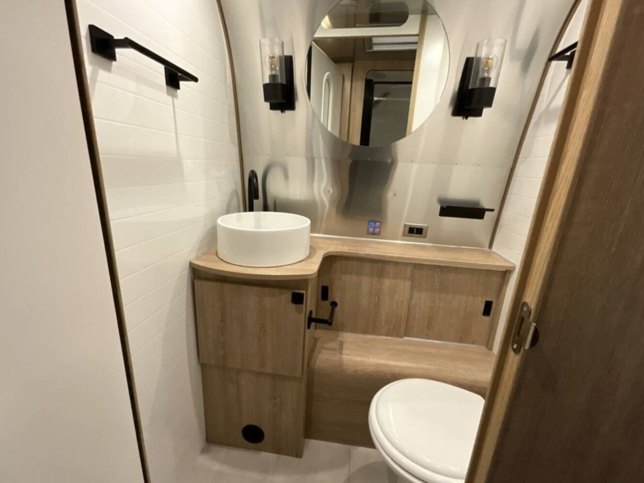 A photo of this 2023 Airstream Pottery Barn 28RBQ