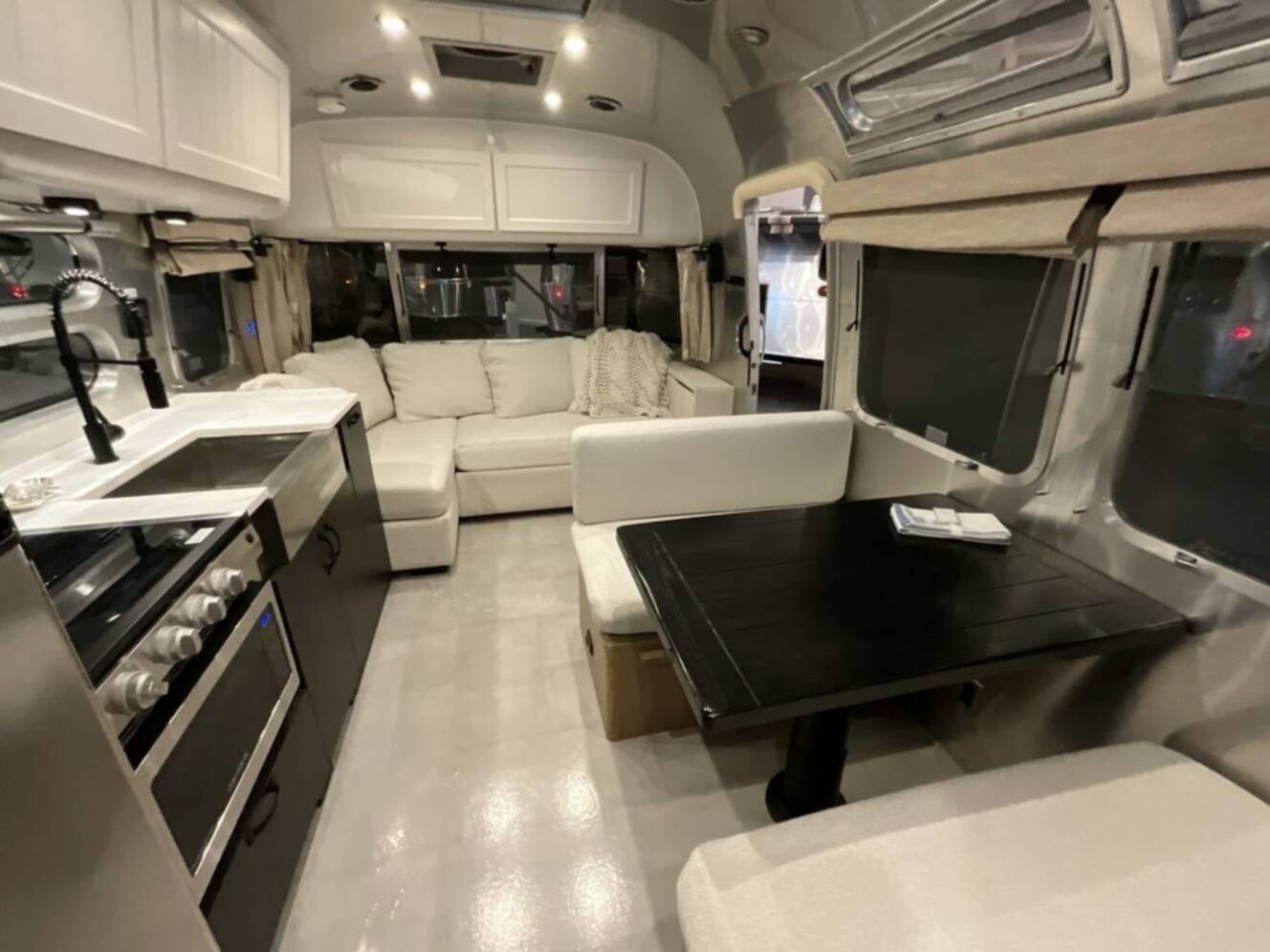 A photo of this 2023 Airstream Pottery Barn 28RBQ