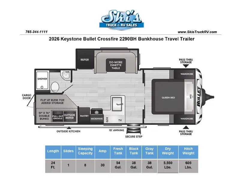 2026 Keystone Bullet Crossfire 2290BH