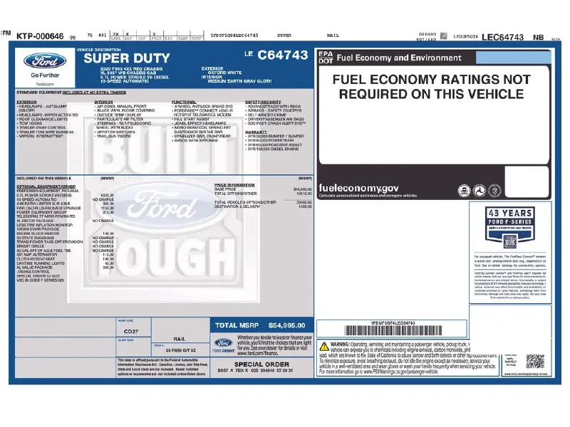2020 FORD F550