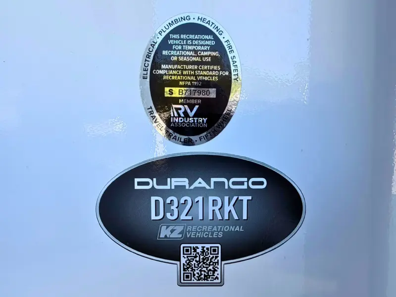 2027 KZ RV Durango D321RKT