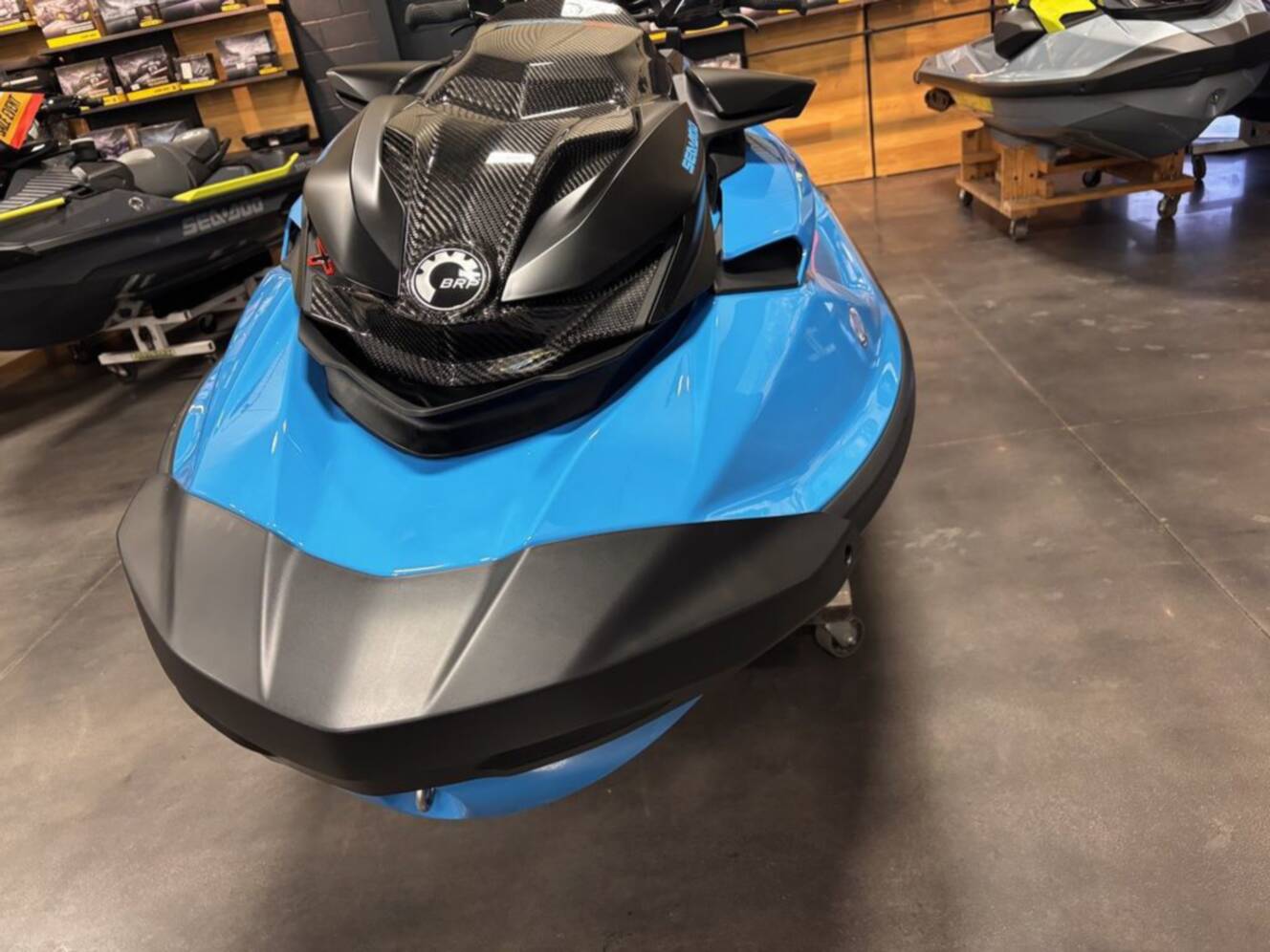 A photo of this 2026 Sea-Doo RXP-X 325 Ibr Gulfstream Blue Premium