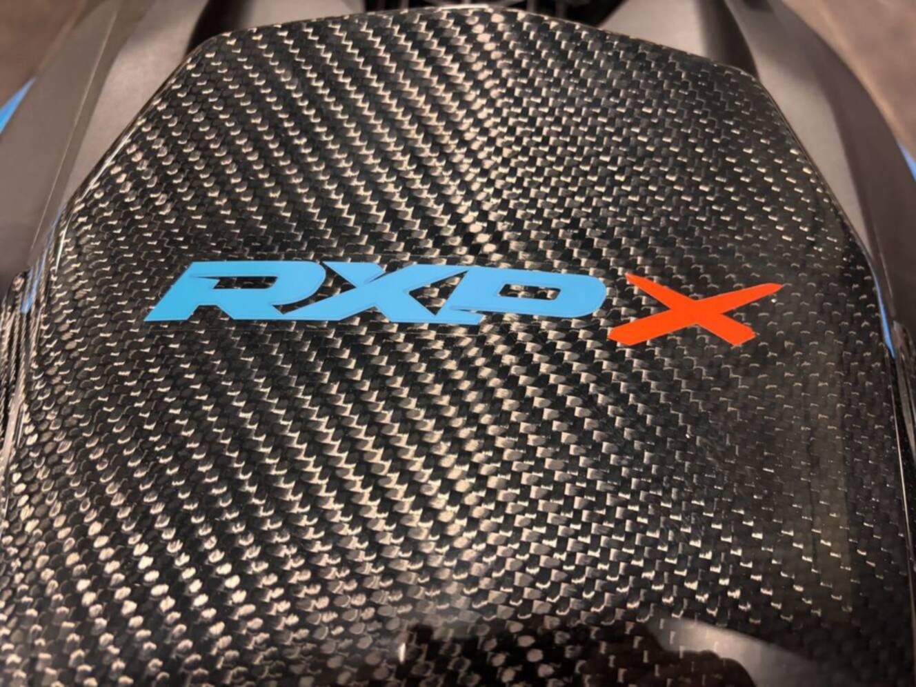 A photo of this 2026 Sea-Doo RXP-X 325 Ibr Gulfstream Blue Premium