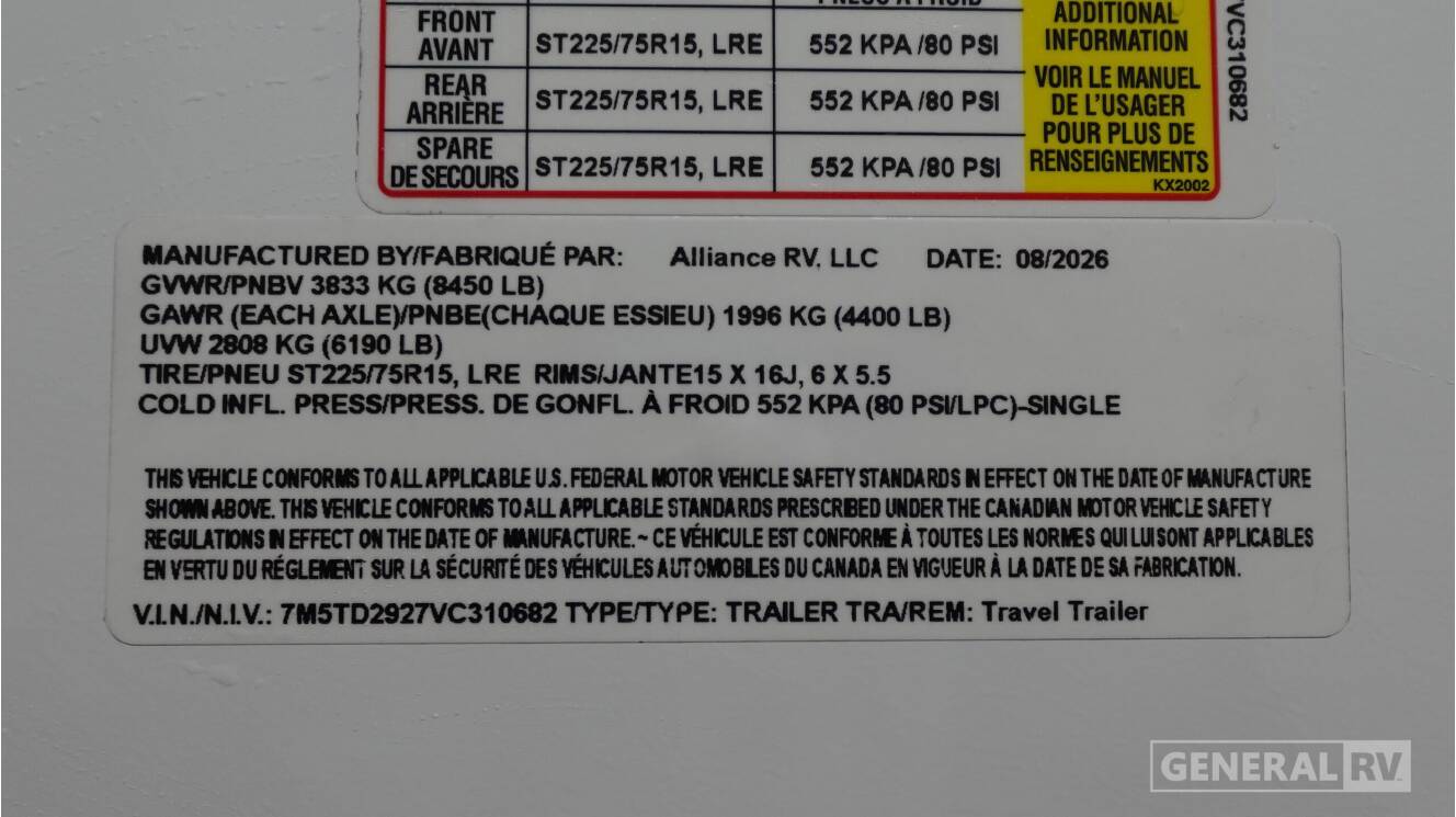 A photo of this 2027 Alliance Rv Delta Ultra Lite RE250