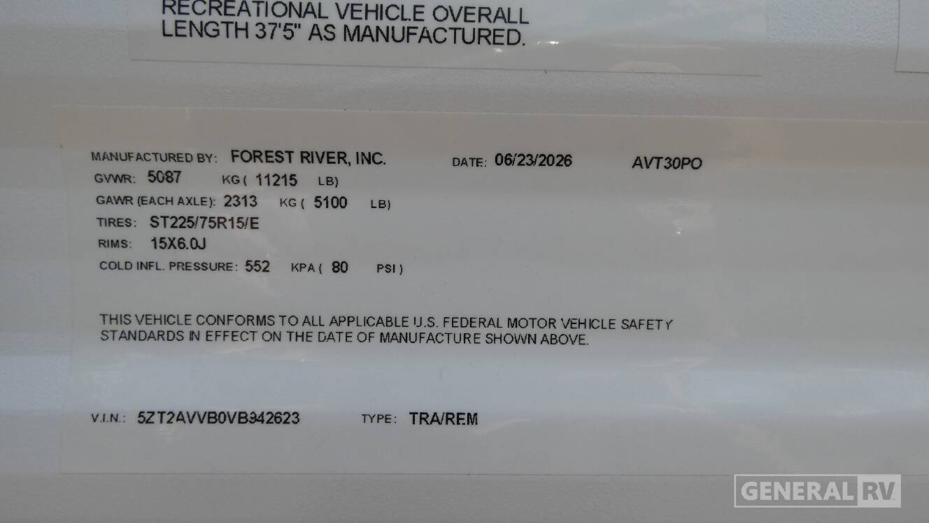 A photo of this 2027 Prime Time Rv AVENGER 30PO