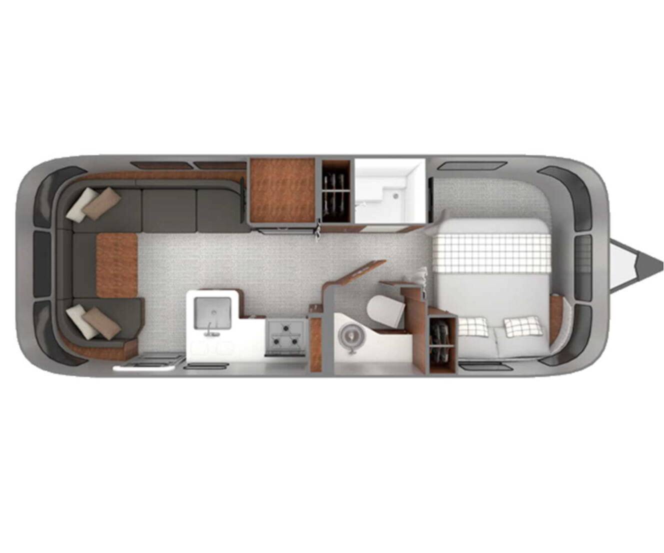 A photo of this 2023 Airstream Globetrotter 25FB Queen