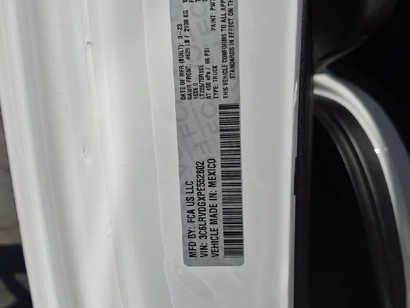 2023 RAM PROMASTER 2500