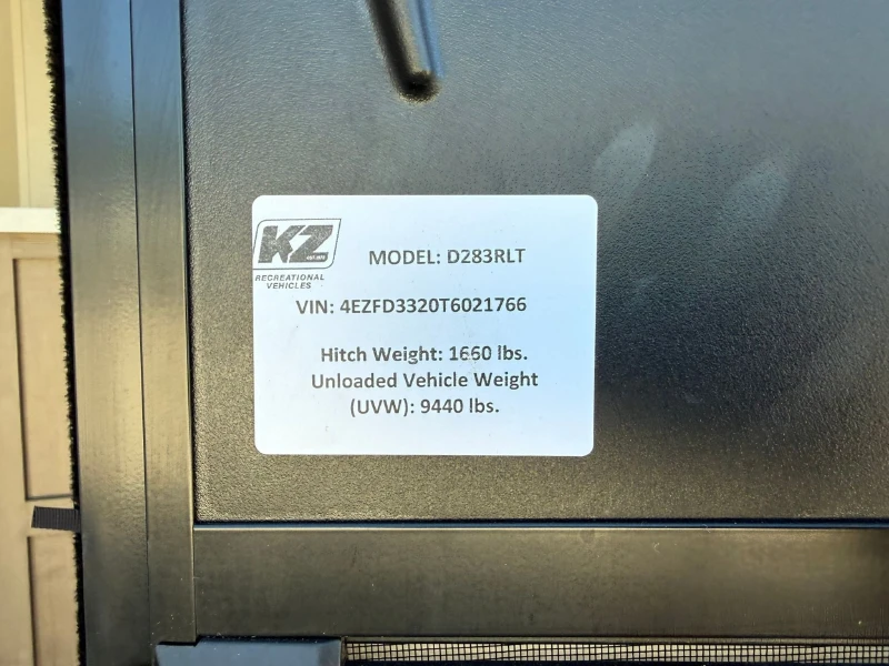 2026 KZ RV Durango D283RLT Half-Ton