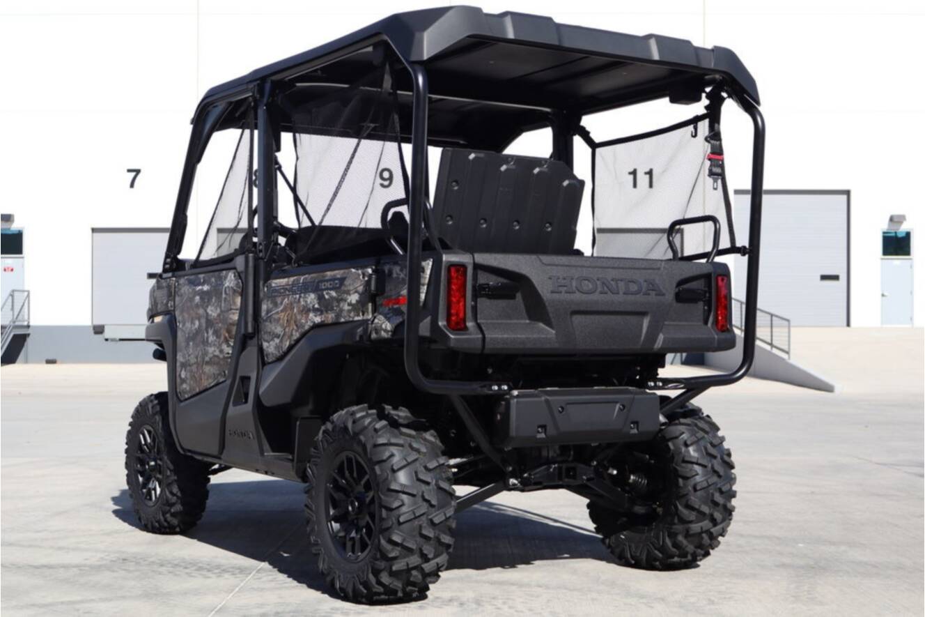 A photo of this 2026 Honda Pioneer 1000-5 Deluxe Truetimber Atera Camo