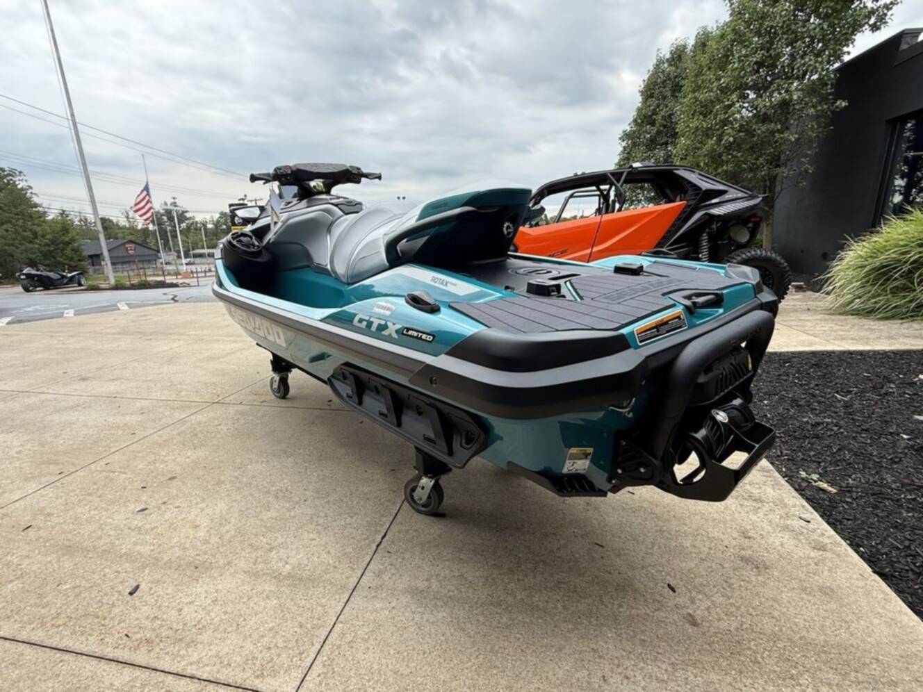 A photo of this 2026 Sea-Doo GTX Limited 325 Teal Metallic