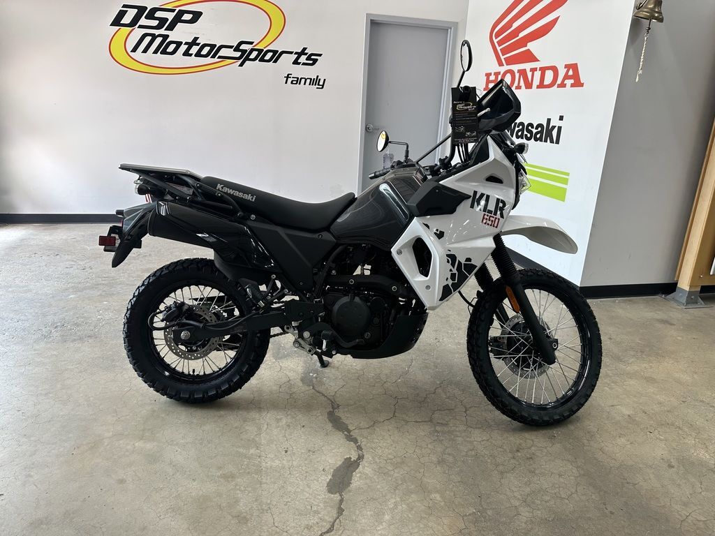 2025 Kawasaki KLR®650 Pearl Crystal White/Metallic Carbon Gray 650 in Barrington, IL