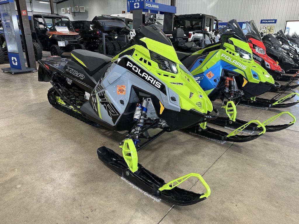 2025 Polaris® Patriot 9R Indy XCR 136 Storm Gray / Neon Snowmobile snowmobile