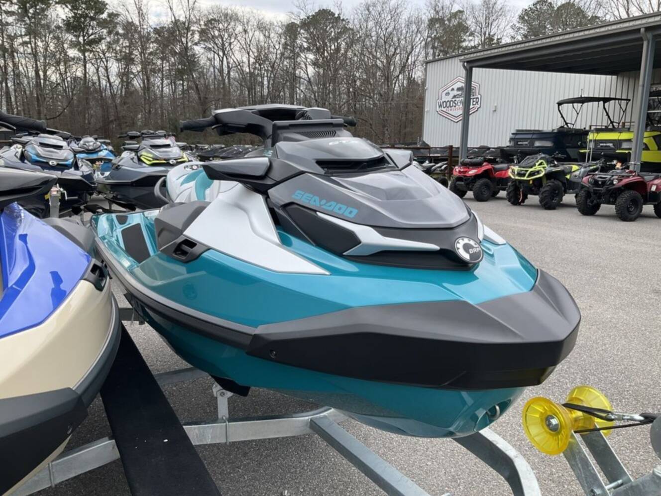 A photo of this 2026 Sea-Doo GTX Limited 325 Teal Metallic