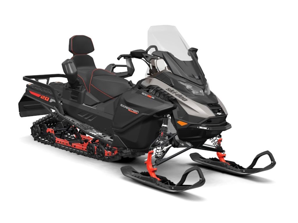 2027 Ski-Doo Expedition LE 600RR E-TEC® Cross 1.5 S_Lev_4.5"_Gry 900 ACE TURBO R in red wing MN