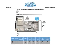 2022 Forest River Salem 169RSK