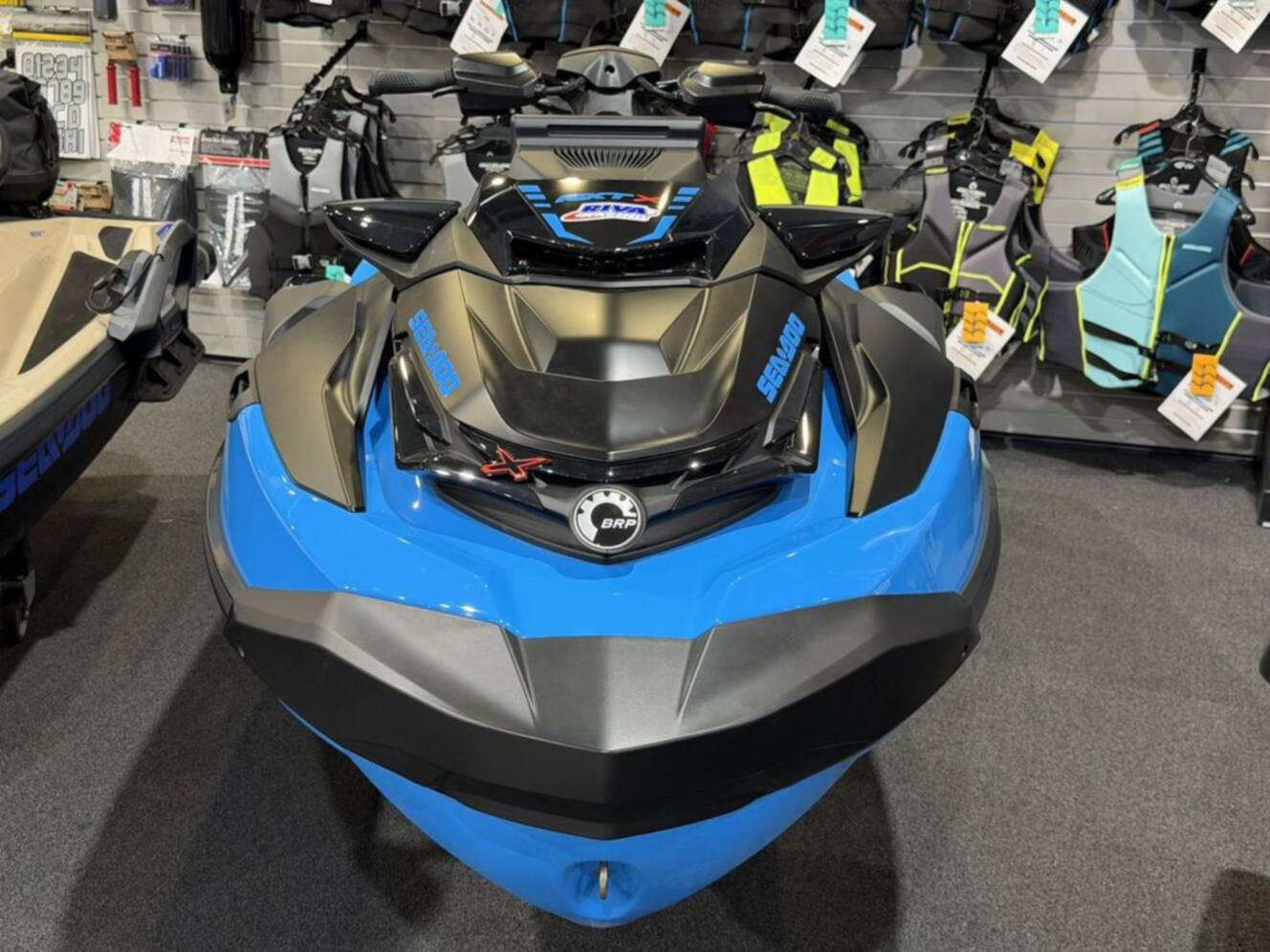 A photo of this 2026 Sea-Doo RXT-X 325 Gulfstream Blue Premium