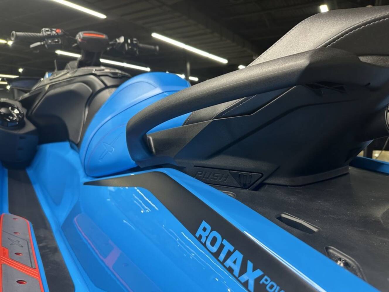 A photo of this 2026 Sea-Doo RXT-X 325 Gulfstream Blue Premium