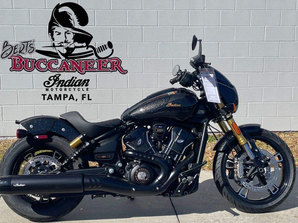 2026 Indian Motorcycle® 101 Scout® Black Crystal with Super Graphite BASE in Tampa, FL