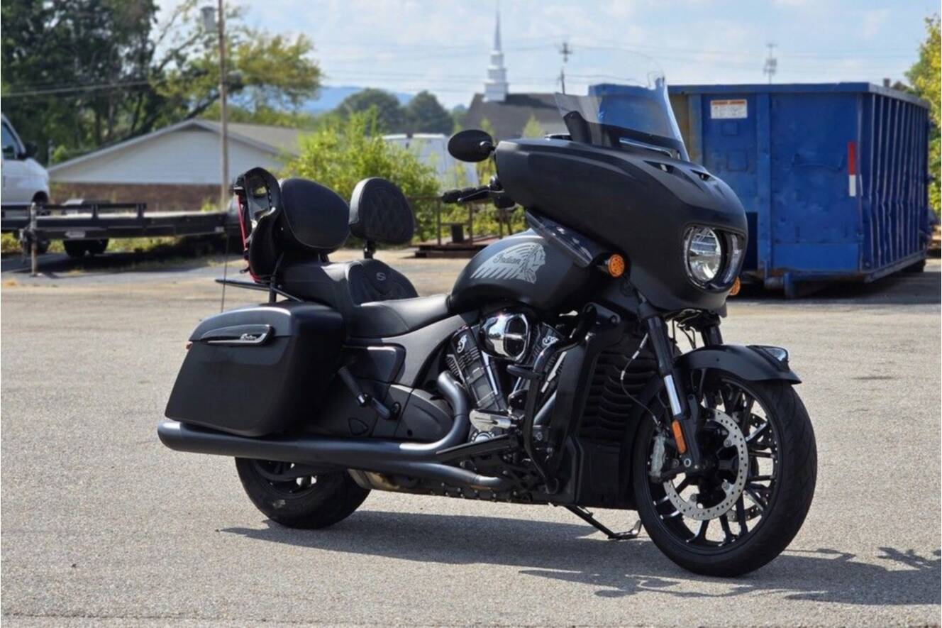 A photo of this 2026 Indian Motorcycle® Chieftain® PowerPlus Dark Horse® 112 Black Smoke