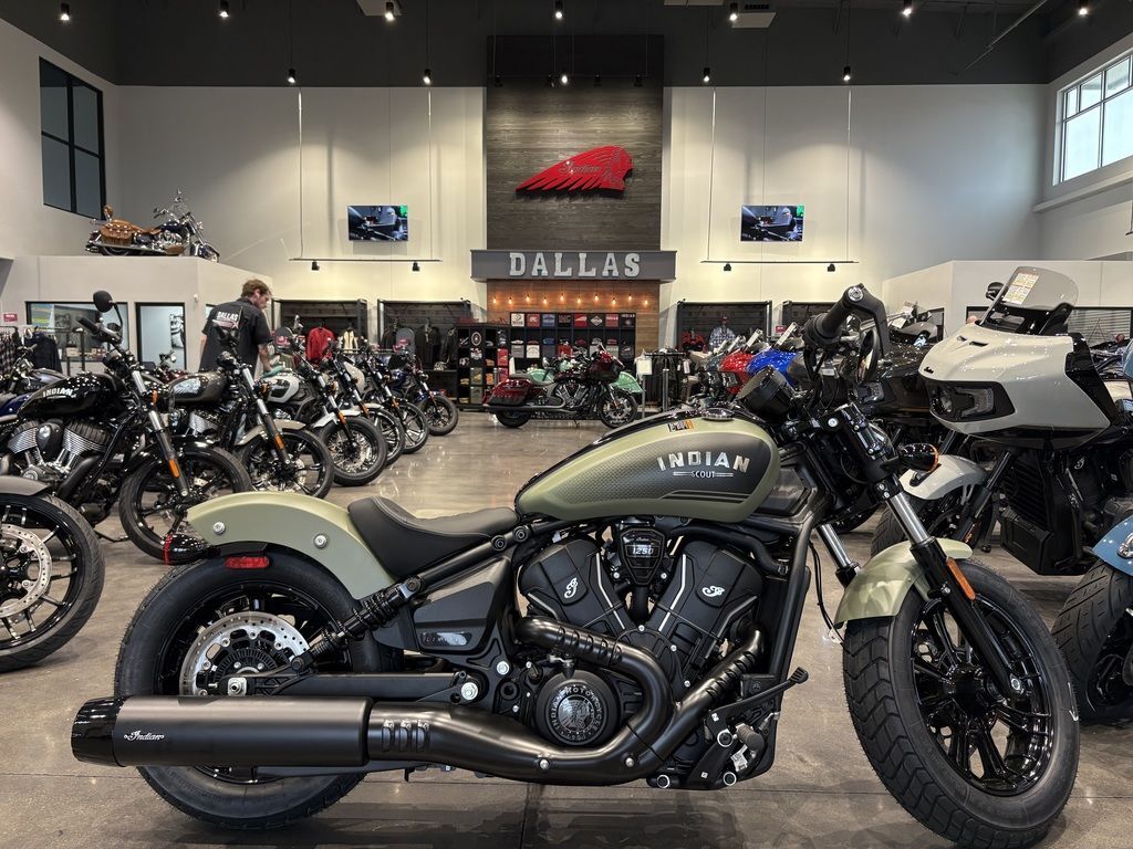 2026 Indian Motorcycle® SCOUT BOB LT W/ TECH, MOSS GREEN SMK, 49ST LIMITED + TECH in Irving, TX