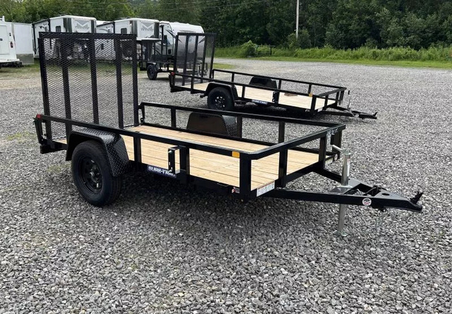 2025 SURE-TRAC 5x10 Powder Coated Tube Top Utility Trailer w/Ramp Gate in Manchester, ME