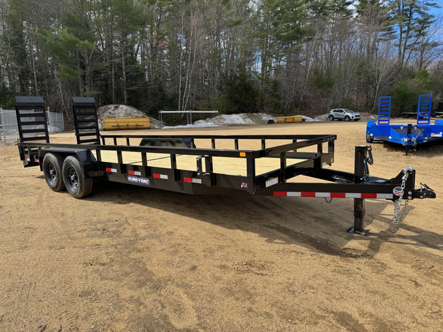 2026 SURE-TRAC 7x22 Powder Coated 14k Landscape Trailer w/Extra Wide E in Loudon, NH