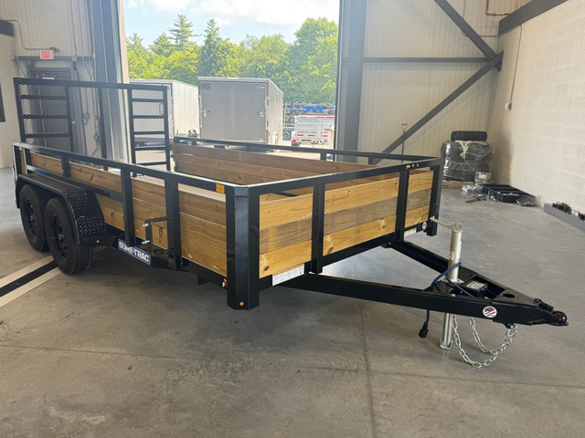 2027 SURE-TRAC 7x14 Powder Coated 7K 3-Board High Side Utility Trailer in Loudon, NH
