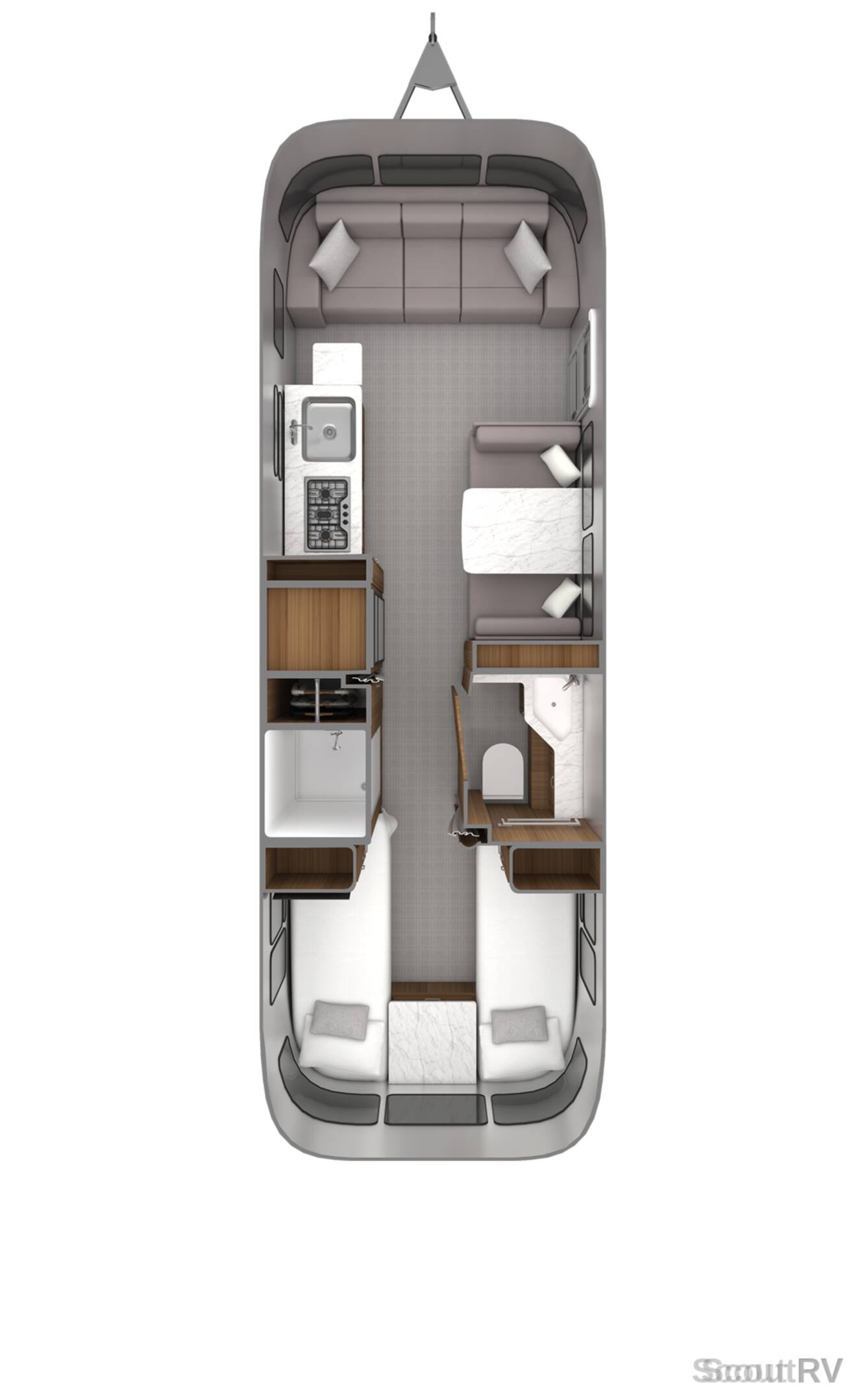 A photo of this 2027 Airstream Classic 28RB Twin