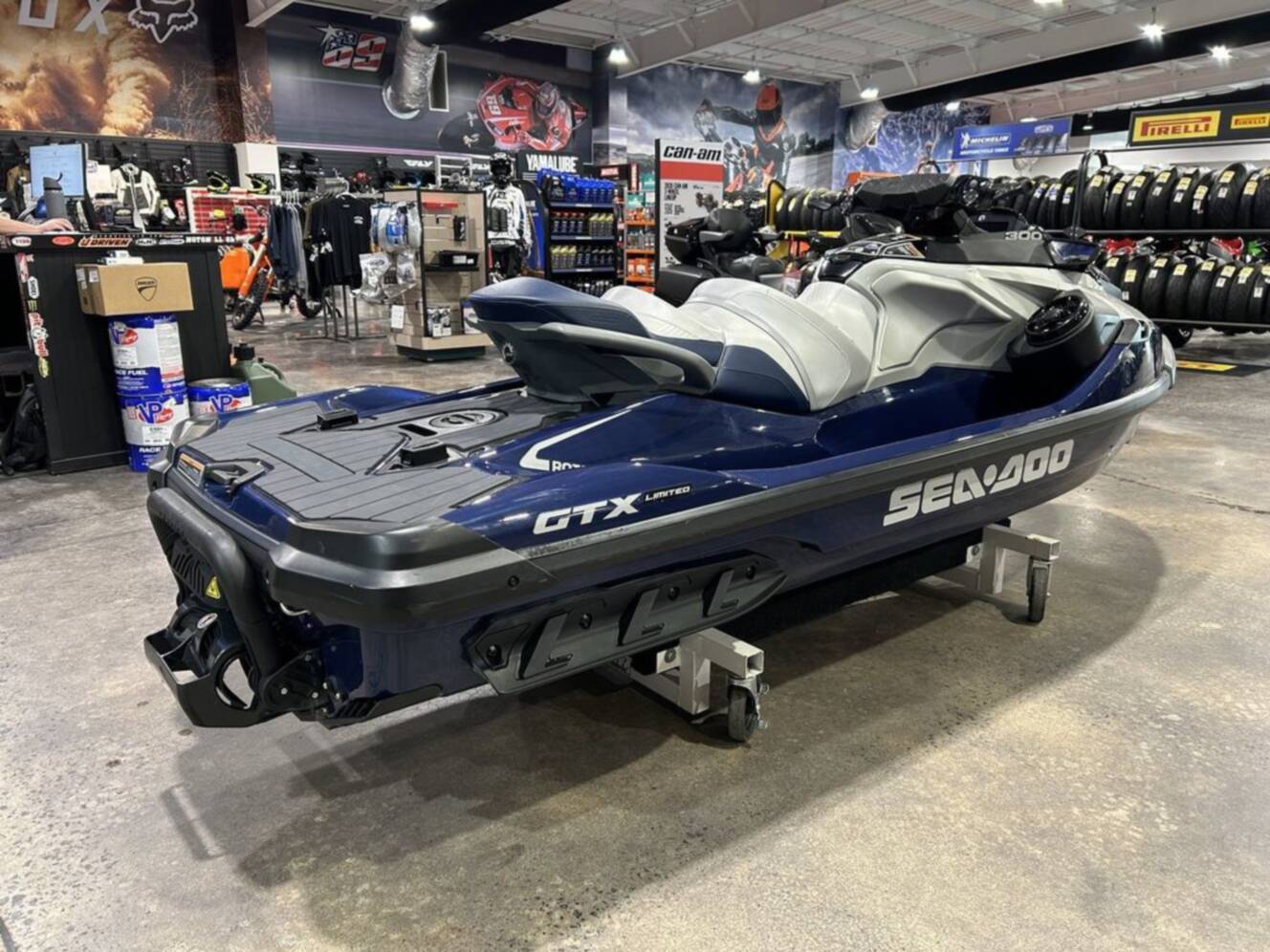 A photo of this 2024 Sea-Doo GTX Limited 300 Blue Abyss