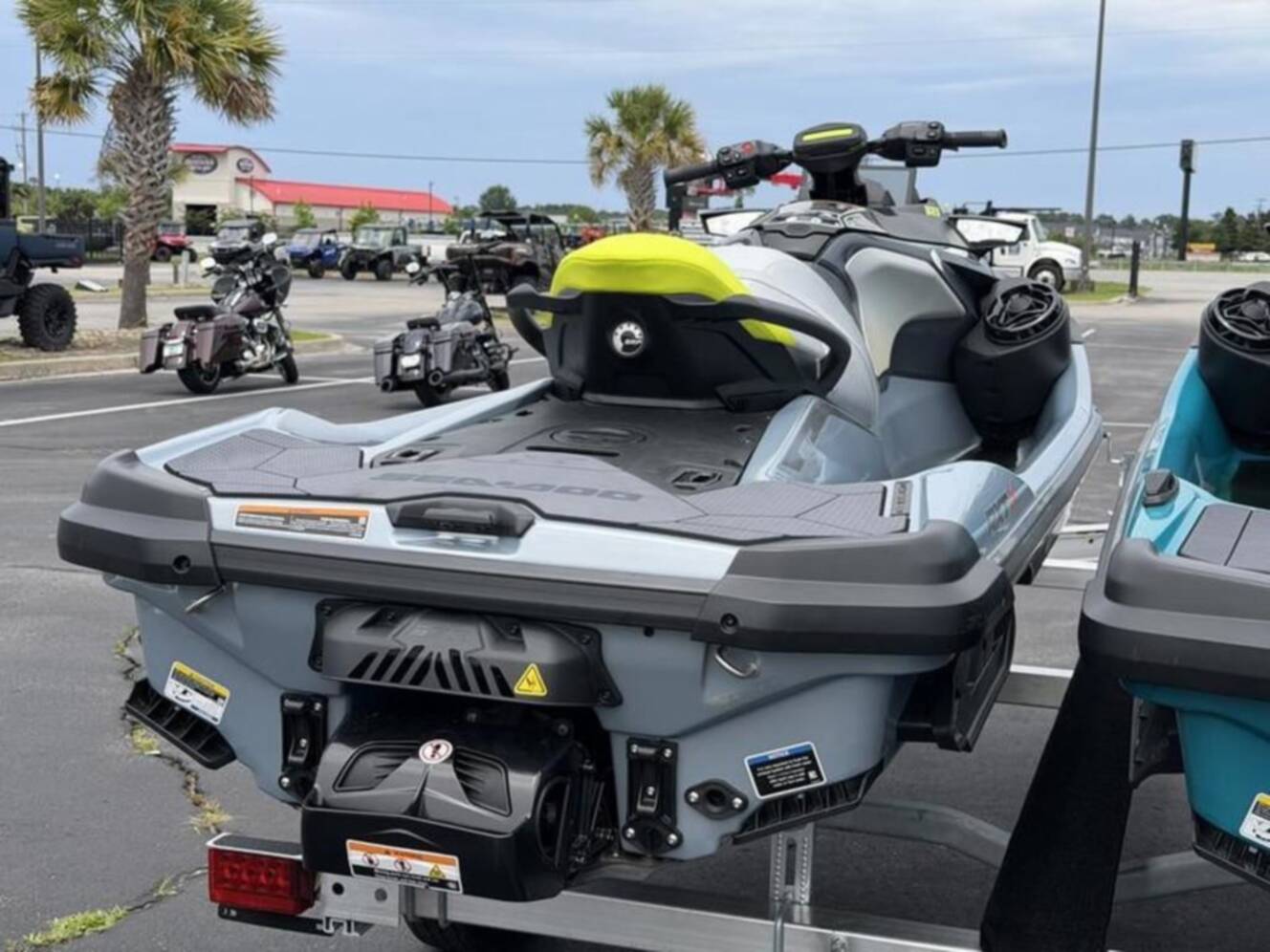 A photo of this 2026 Sea-Doo RXT-X 325 Ice Metal Manta Green