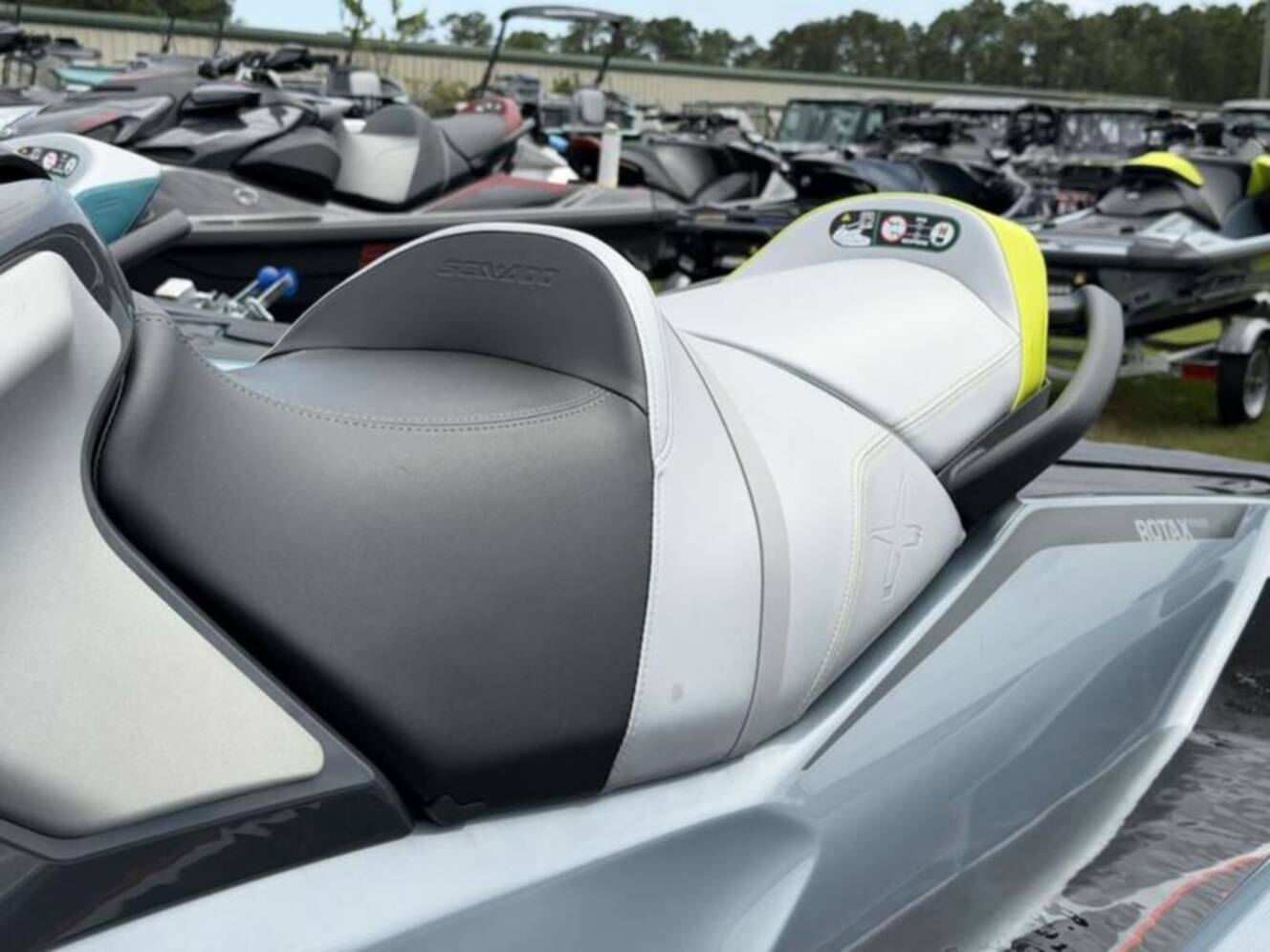 A photo of this 2026 Sea-Doo RXT-X 325 Ice Metal Manta Green