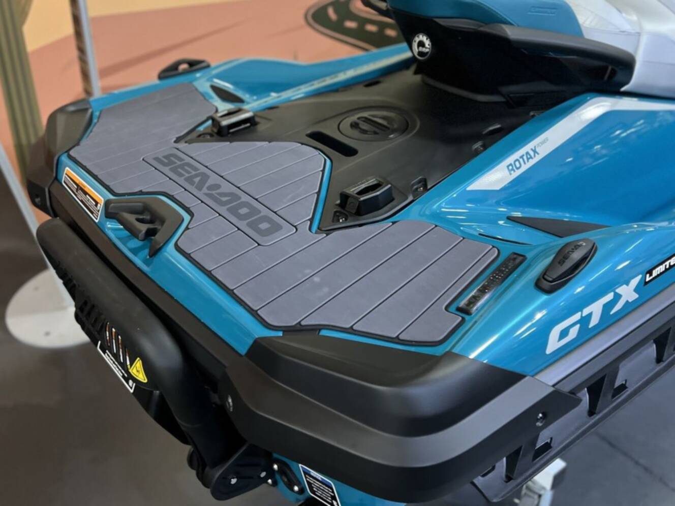 A photo of this 2026 Sea-Doo GTX Limited 325 Teal Metallic