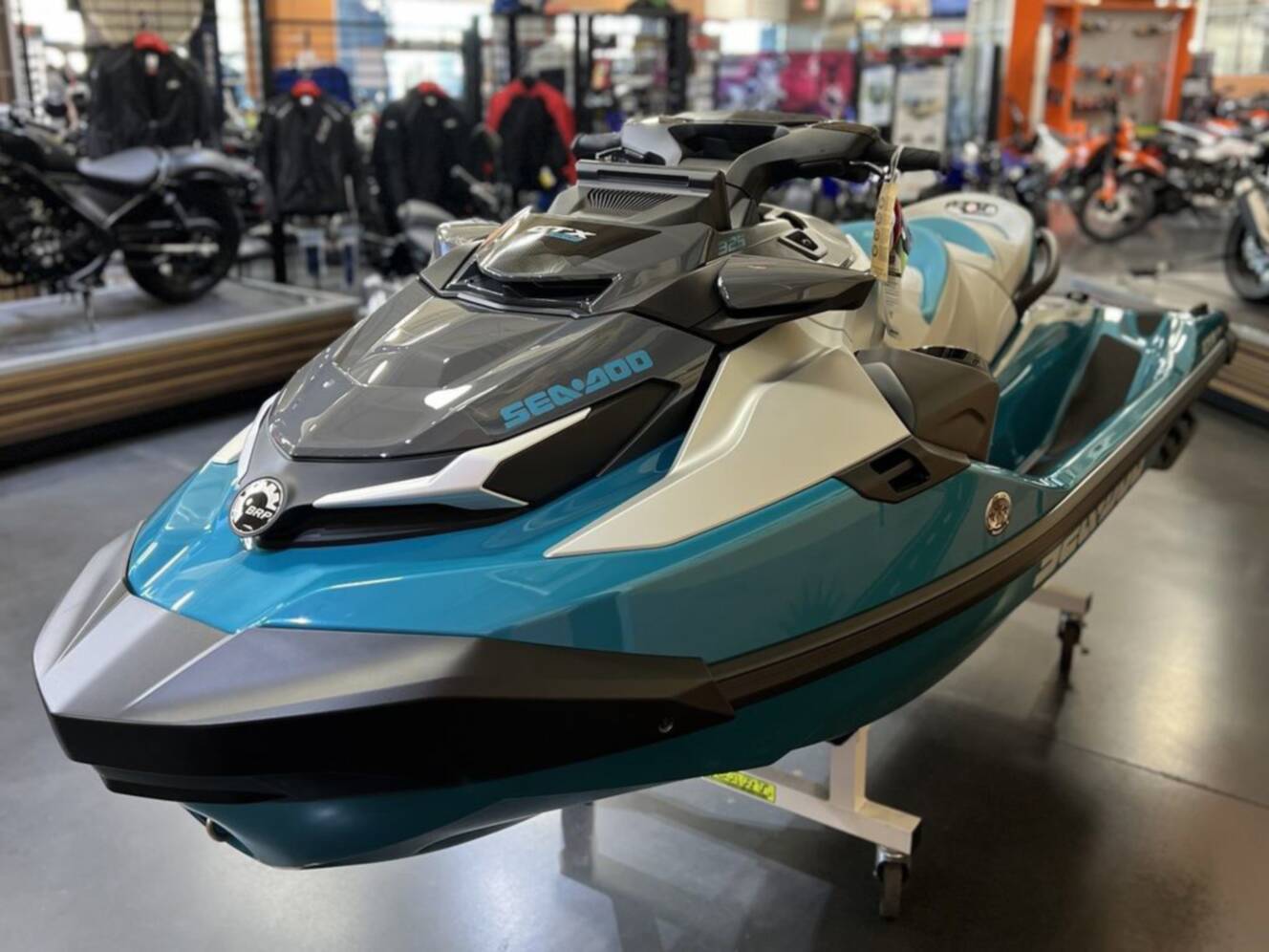 A photo of this 2026 Sea-Doo GTX Limited 325 Teal Metallic