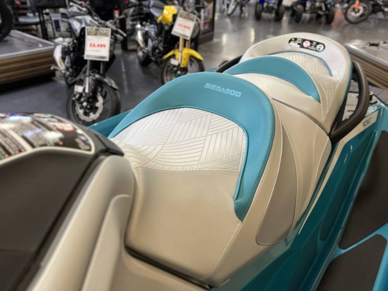 A photo of this 2026 Sea-Doo GTX Limited 325 Teal Metallic
