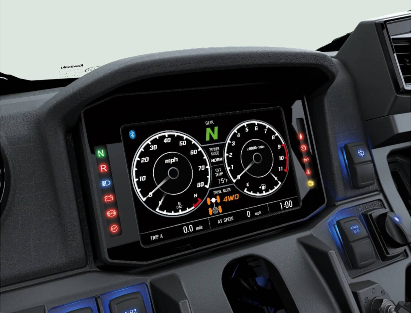 A photo of this 2026 Kawasaki RIDGE Crew HVAC (KWT1000MTFNN)