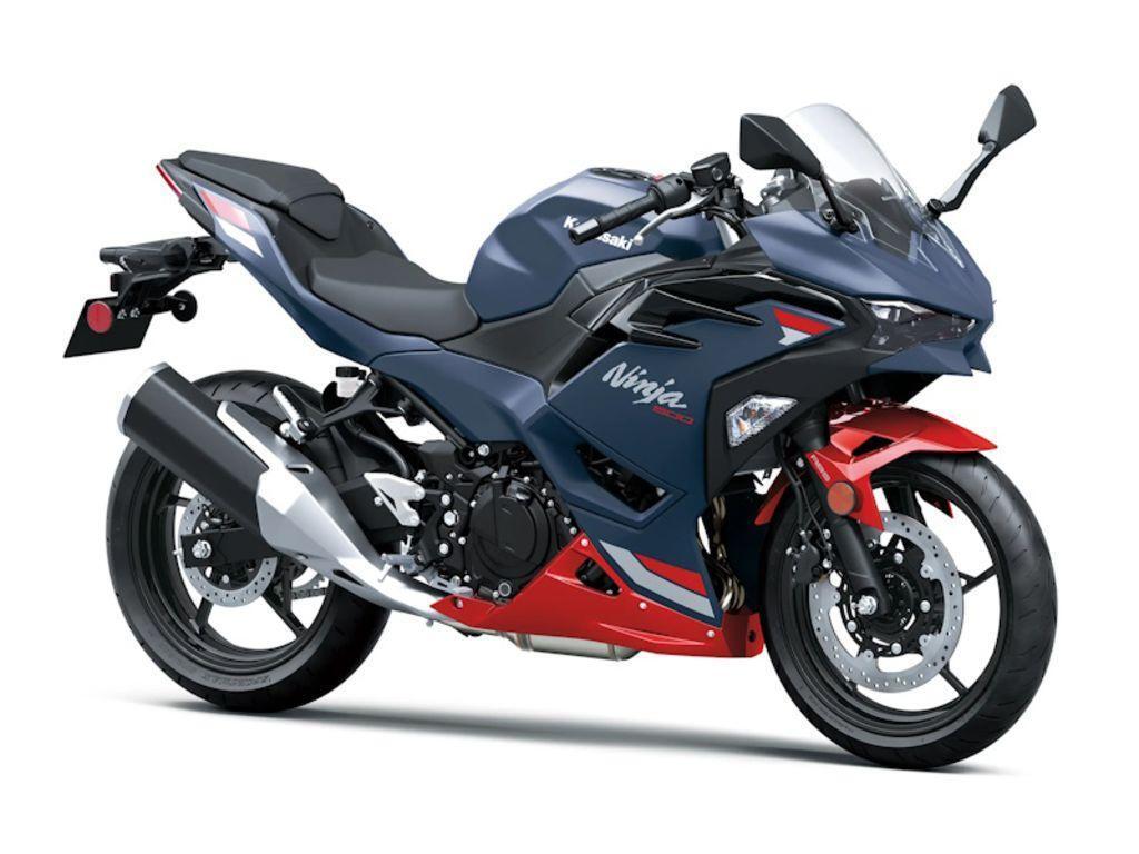 2026 Kawasaki Ninja® 500 ABS Metallic Matte Twilight Blue Sportbike motorcycle
