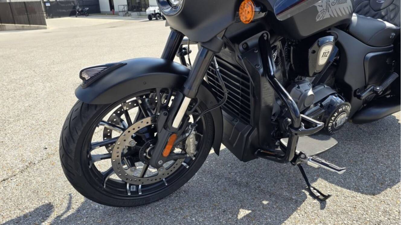 A photo of this 2026 Indian Motorcycle® Chieftain® PowerPlus Dark Horse® 112 Black Smoke