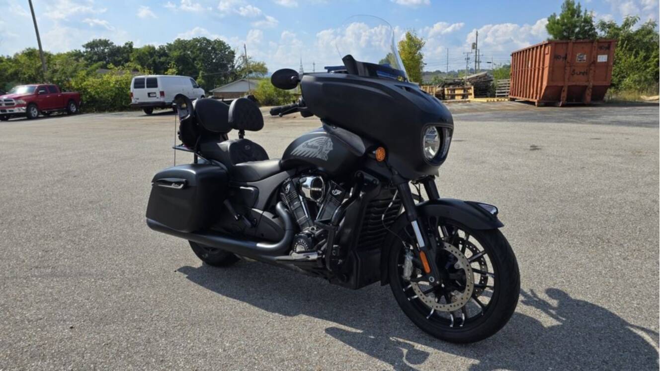 A photo of this 2026 Indian Motorcycle® Chieftain® PowerPlus Dark Horse® 112 Black Smoke