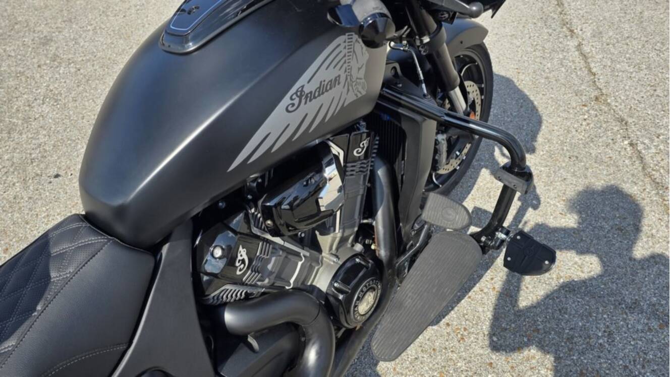 A photo of this 2026 Indian Motorcycle® Chieftain® PowerPlus Dark Horse® 112 Black Smoke