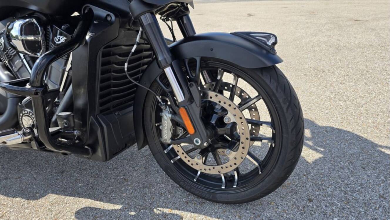 A photo of this 2026 Indian Motorcycle® Chieftain® PowerPlus Dark Horse® 112 Black Smoke