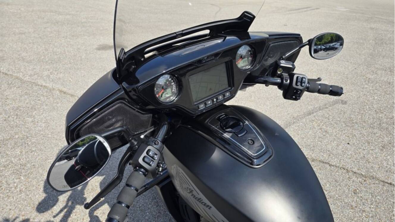 A photo of this 2026 Indian Motorcycle® Chieftain® PowerPlus Dark Horse® 112 Black Smoke