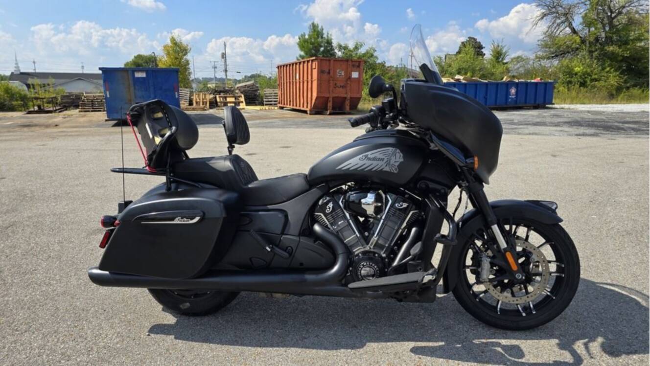 A photo of this 2026 Indian Motorcycle® Chieftain® PowerPlus Dark Horse® 112 Black Smoke